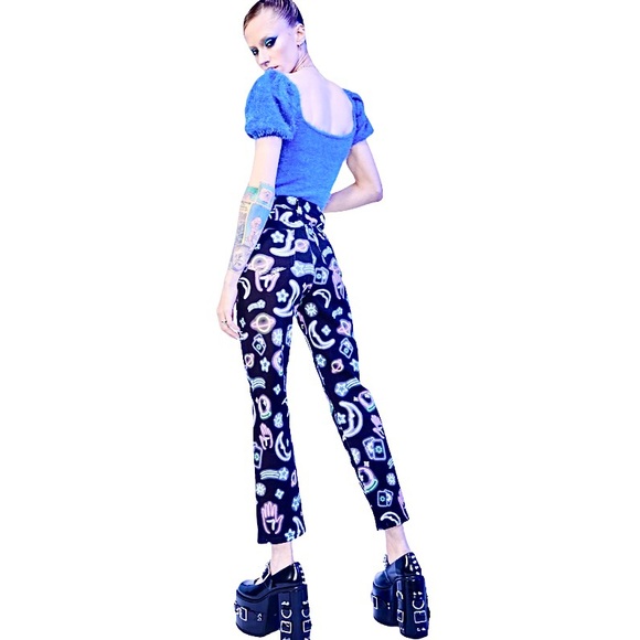 Dolls Kill X Horoscopez SIGN TIMES MOM JEANS ASTRO - Picture 5 of 16